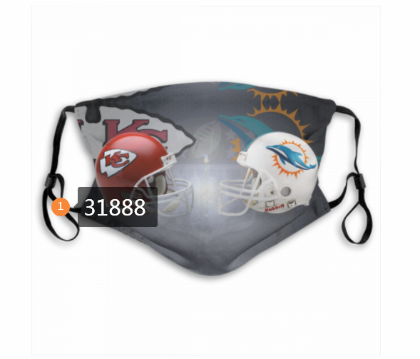 NFL Miami Dolphins642020 Dust mask with filter->nfl dust mask->Sports Accessory